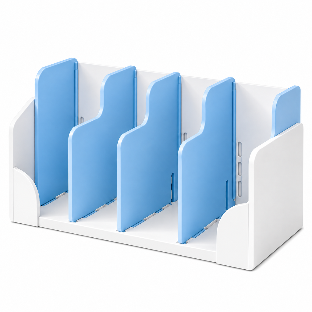 Blue & White Desktop Book Organizer — product view