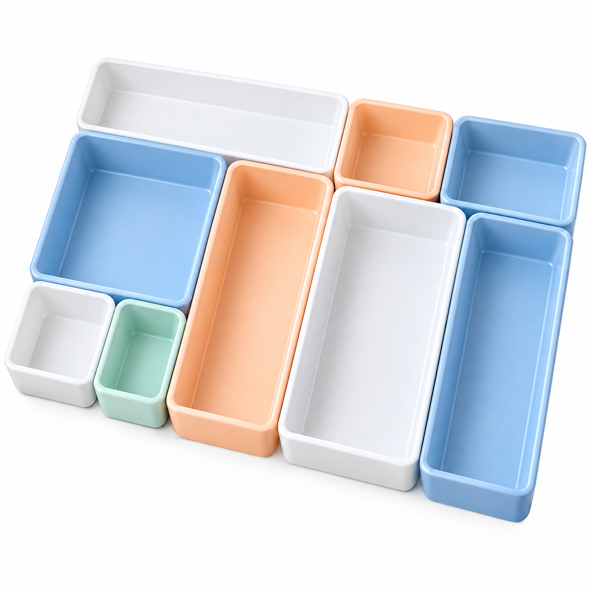 Pastel Drawer Organizer Tray Set — product view