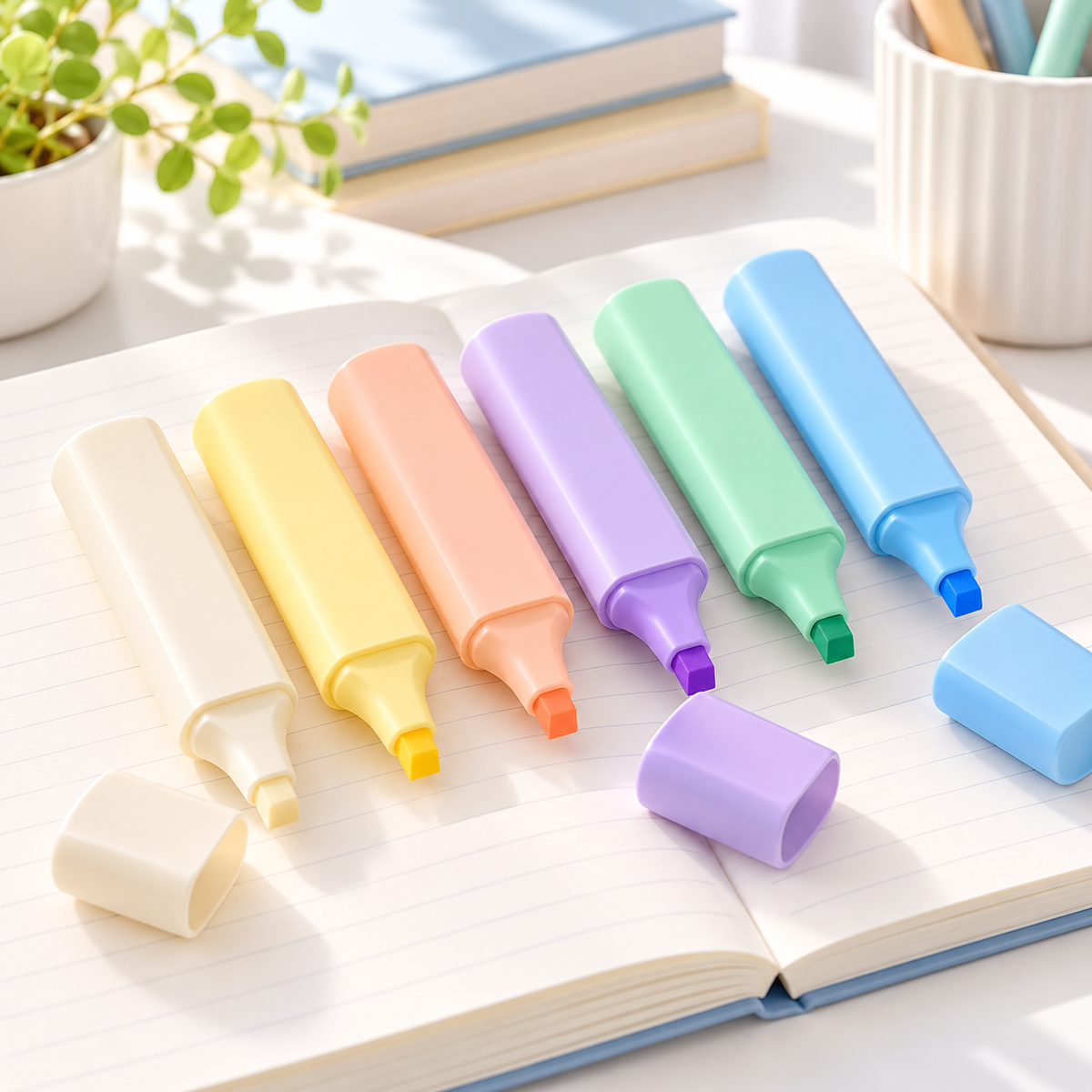 6-Color Pastel Highlighter Set — main image