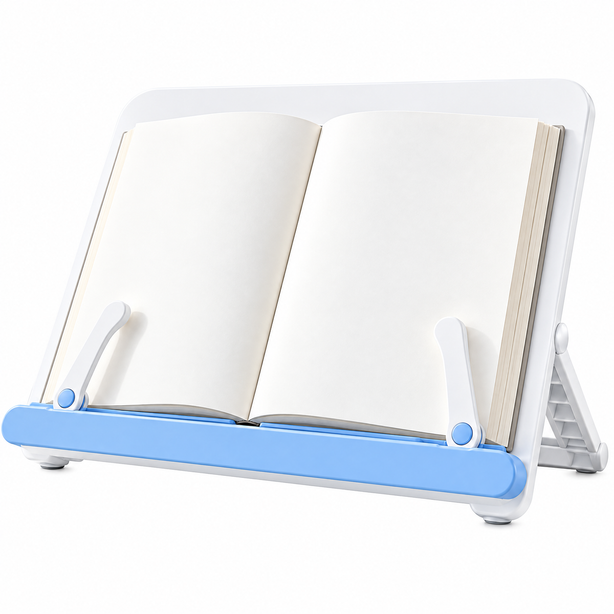 Adjustable White & Blue Reading Stand — product view