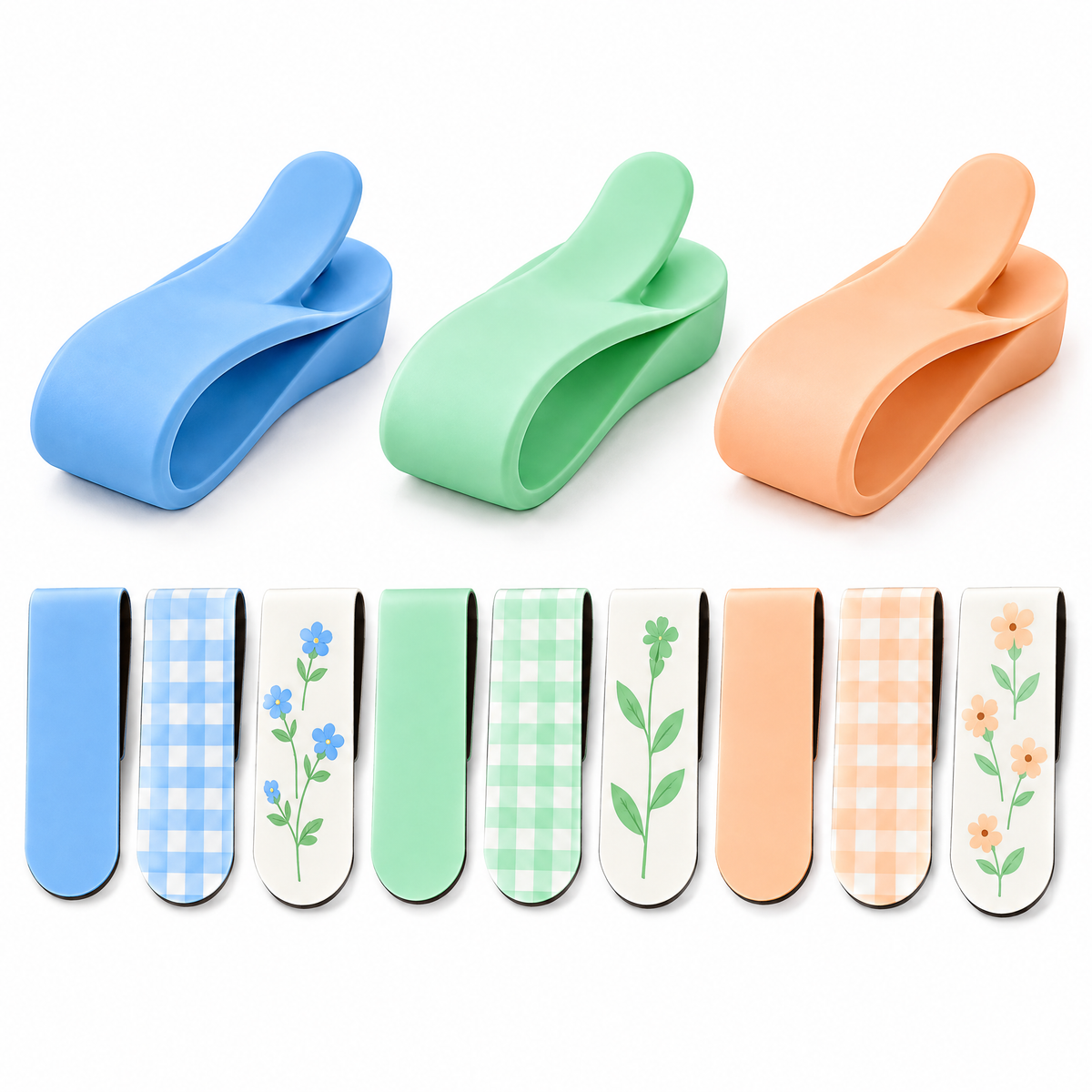 Pastel Magnetic Bookmarks & Page Holders — product view