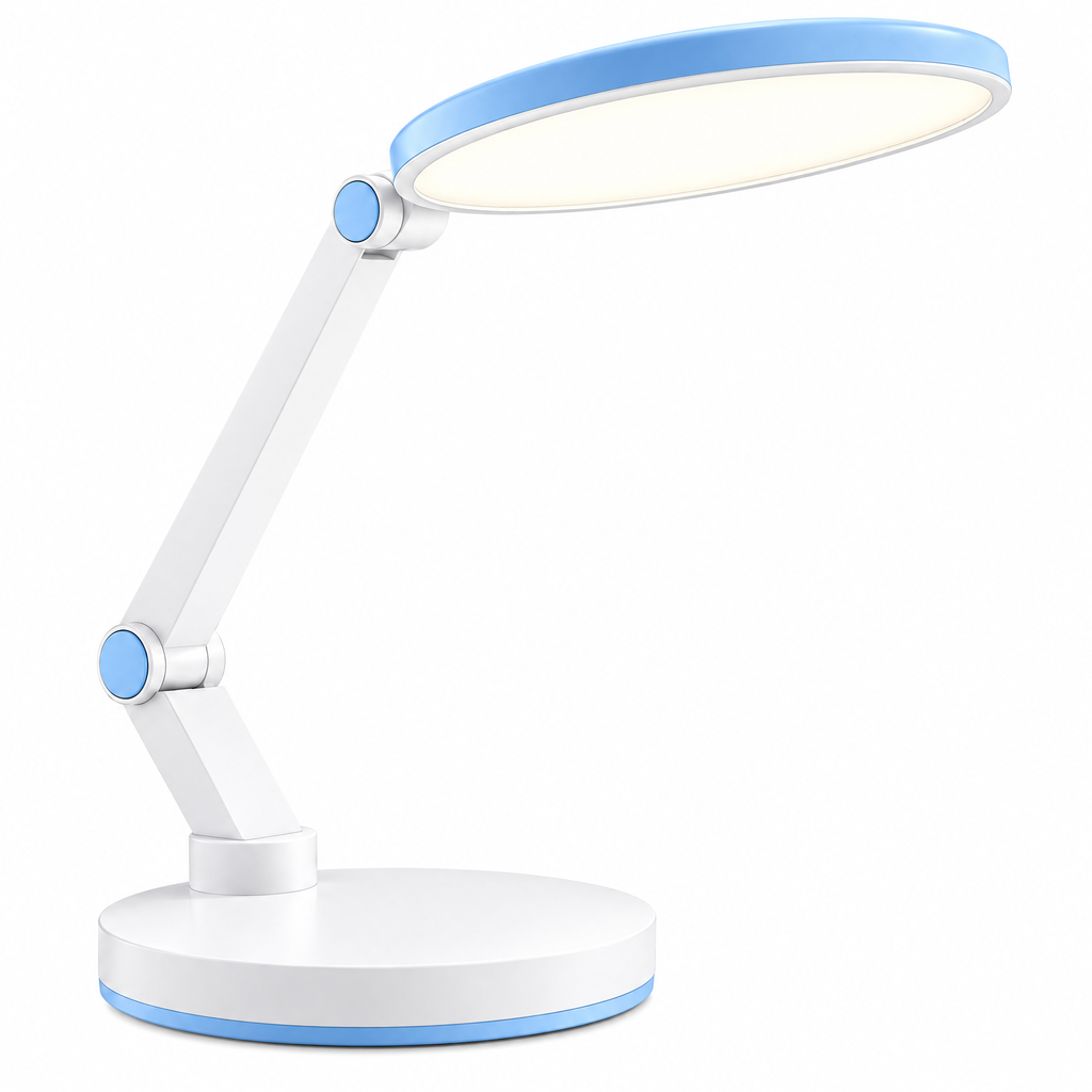 White & Blue Adjustable LED Desk Lamp — product view